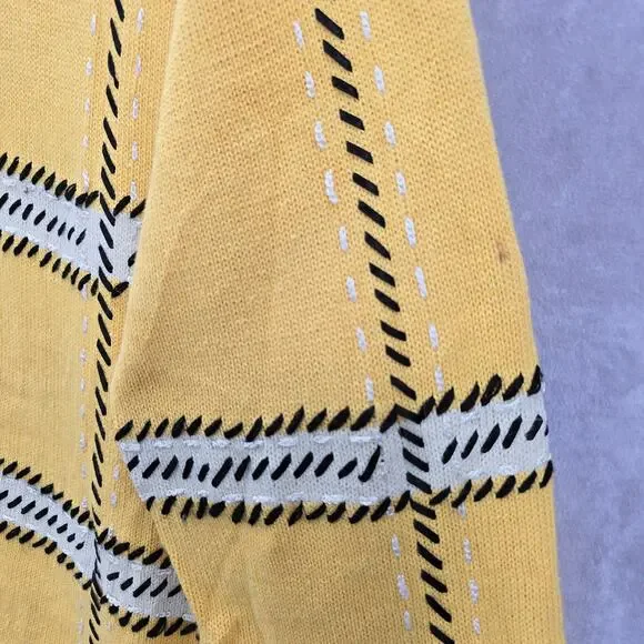 Storybook Knits Yellow Tassel Western Vintage Rhinestone Cotton Coat Jacket 3X - Picture 6 of 9